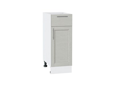 Шкаф нижний с 1-ой дверцей и ящиком Сканди Белый, Cappuccino Softwood, 300 В*Ш*Г 816*300*480, фасад МДФ  Cappuccino Softwood, корпус  Белый ms2510VVT_41856
