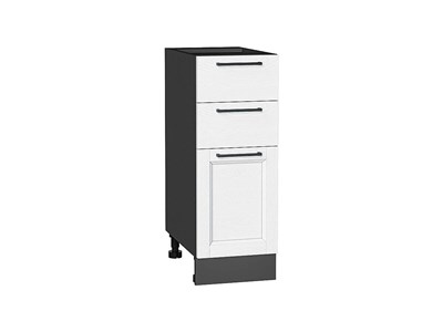 Шкаф нижний с 3-мя ящиками Сканди Graphite, White Softwood, 300 В*Ш*Г 816*300*480, фасад МДФ  White Softwood, корпус  Graphite ms2510VVT_56255