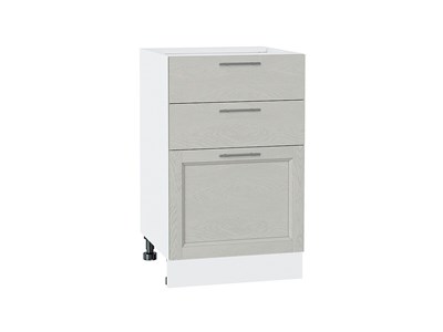 Шкаф нижний с 3-мя ящиками Сканди Белый, Cappuccino Softwood, 500 В*Ш*Г 816*500*480, фасад МДФ  Cappuccino Softwood, корпус  Белый ms2510VVT_41911