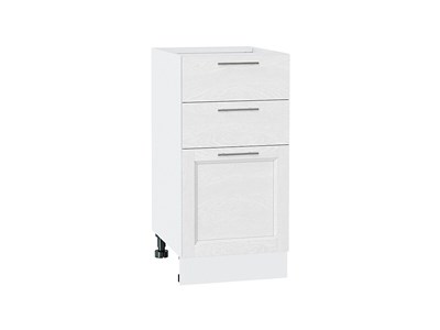 Шкаф нижний с 3-мя ящиками Сканди Белый, White Softwood, 400 В*Ш*Г 816*400*480, фасад МДФ  White Softwood, корпус  Белый ms2510VVT_56251