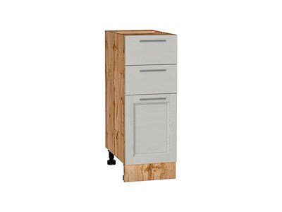 Шкаф нижний с 3-мя ящиками Сканди Дуб Вотан, Cappuccino Softwood, 300 В*Ш*Г 816*300*480, фасад МДФ  Cappuccino Softwood, корпус  Дуб Вотан ms2510VVT_63043