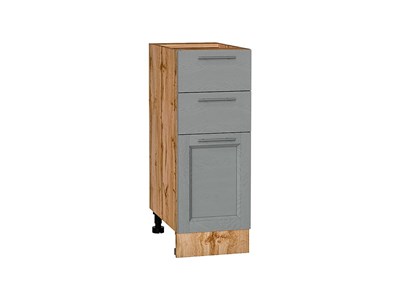 Шкаф нижний с 3-мя ящиками Сканди Дуб Вотан, Grey Softwood, 300 В*Ш*Г 816*300*480, фасад МДФ  Grey Softwood, корпус  Дуб Вотан ms2510VVT_63044