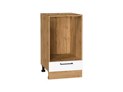 Шкаф нижний под духовку Сканди Дуб Вотан, White Silkwood, 450 В*Ш*Г 816*450*476, фасад МДФ  White Silkwood, корпус  Дуб Вотан ms2510VVT_70272