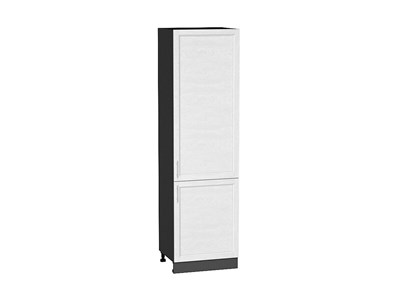 Шкаф пенал с 2-мя дверцами Сканди Graphite, White Softwood, 2140, 600 В*Ш*Г 2132*600*576, фасад МДФ  White Softwood, корпус  Graphite ms2510VVT_56291