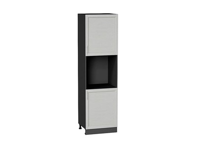 Шкаф пенал с 2-мя дверцами под технику Сканди Graphite, Cappuccino Softwood, 2140 В*Ш*Г 2132*600*576, фасад МДФ  Cappuccino Softwood, корпус  Graphite ms2510VVT_42077