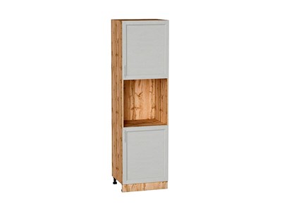 Шкаф пенал с 2-мя дверцами под технику Сканди Дуб Вотан, Cappuccino Softwood, 2140 В*Ш*Г 2132*600*576, фасад МДФ  Cappuccino Softwood, корпус  Дуб Вотан ms2510VVT_66147