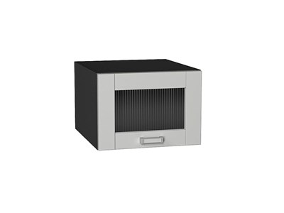 Шкаф верхний горизонтальный остекленный глубокий Лофт Graphite, Grey Silk, 500 В*Ш*Г 358*500*576, фасад МДФ/Стекло  Grey Silk, корпус  Graphite ms2510VVT_69560