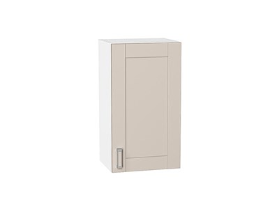 Шкаф верхний с 1-ой дверцей Лофт Белый, Cream Silk, 720, 400 В*Ш*Г 716*400*320, фасад МДФ  Cream Silk, корпус  Белый ms2510VVT_71436