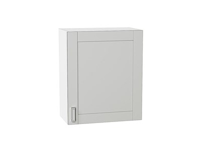 Шкаф верхний с 1-ой дверцей Лофт Белый, Grey Silk, 720, 600 В*Ш*Г 716*600*320, фасад МДФ  Grey Silk, корпус  Белый ms2510VVT_69577