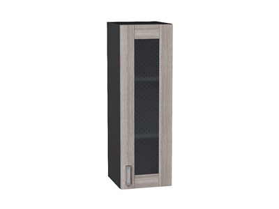 Шкаф верхний с 1-ой остекленной дверцей Лофт Graphite, Cappuccino Veralinga, 920, 300 В*Ш*Г 920*300*320, фасад МДФ/Стекло  Cappuccino Veralinga, корпус  Graphite ms2510VVT_40658