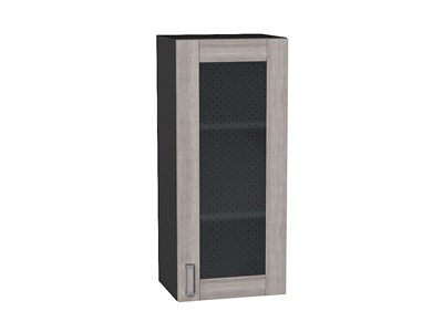 Шкаф верхний с 1-ой остекленной дверцей Лофт Graphite, Cappuccino Veralinga, 920, 400 В*Ш*Г 920*400*320, фасад МДФ/Стекло  Cappuccino Veralinga, корпус  Graphite ms2510VVT_40665