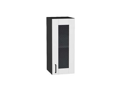 Шкаф верхний с 1-ой остекленной дверцей Лофт Graphite, Super White, 720, 300 В*Ш*Г 716*300*320, фасад МДФ/Стекло  Super White, корпус  Graphite ms2510VVT_55207