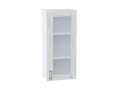 Шкаф верхний с 1-ой остекленной дверцей Лофт Белый, Nordic Oak, 920, 400 В*Ш*Г 920*400*320, фасад МДФ/Стекло  Nordic Oak, корпус  Белый ms2510VVT_40666