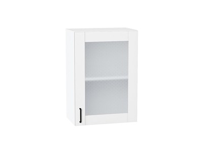 Шкаф верхний с 1-ой остекленной дверцей Лофт Белый, Super White, 720, 500 В*Ш*Г 716*500*320, фасад МДФ/Стекло  Super White, корпус  Белый ms2510VVT_55203