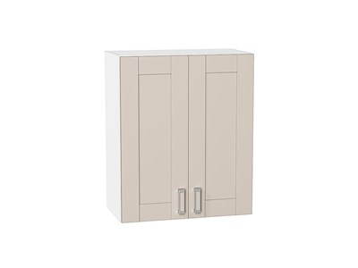 Шкаф верхний с 2-мя дверцами Лофт Белый, Cream Silk, 720, 600 В*Ш*Г 716*600*320, фасад МДФ  Cream Silk, корпус  Белый ms2510VVT_71446