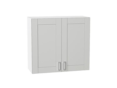 Шкаф верхний с 2-мя дверцами Лофт Белый, Grey Silk, 720, 800 В*Ш*Г 716*800*320, фасад МДФ  Grey Silk, корпус  Белый ms2510VVT_69627
