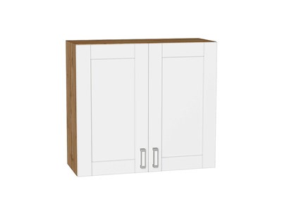 Шкаф верхний с 2-мя дверцами Лофт Дуб Вотан, White Silk, 720, 800 В*Ш*Г 716*800*320, фасад МДФ  White Silk, корпус  Дуб Вотан ms2510VVT_63225