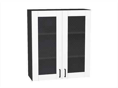 Шкаф верхний с 2-мя остекленными дверцами Лофт Graphite, Super White, 920, 800 В*Ш*Г 920*800*320, фасад МДФ/Стекло  Super White, корпус  Graphite ms2510VVT_55249