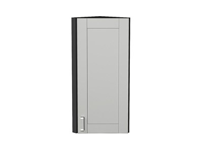 Шкаф верхний торцевой Лофт Graphite, Grey Silk, 920 В*Ш*Г 920*300*306, фасад МДФ  Grey Silk, корпус  Graphite ms2510VVT_69655