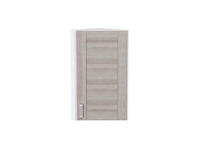 Шкаф верхний торцевой Лофт Белый, Cappuccino Veralinga, 720 В*Ш*Г 716*300*306, фасад МДФ  Cappuccino Veralinga, корпус  Белый ms2510VVT_48903