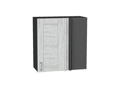 Шкаф верхний прямой угловой Лофт Graphite, Nordic Oak, 690 В*Ш*Г 716*690*345, фасад МДФ  Nordic Oak, корпус  Graphite ms2510VVT_48732