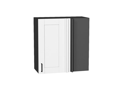 Шкаф верхний прямой угловой Лофт Graphite, Super White, 720, 700 В*Ш*Г 716*700*345, фасад МДФ  Super White, корпус  Graphite ms2510VVT_60308