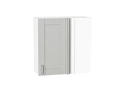 Шкаф верхний прямой угловой Лофт Белый, Grey Silk, 720 В*Ш*Г 716*700*345, фасад МДФ  Grey Silk, корпус  Белый ms2510VVT_69566