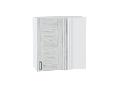 Шкаф верхний прямой угловой Лофт Белый, Nordic Oak, 720 В*Ш*Г 716*700*345, фасад МДФ  Nordic Oak, корпус  Белый ms2510VVT_60310