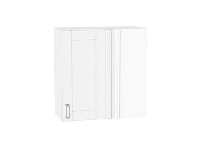 Шкаф верхний прямой угловой Лофт Белый, White Silk, 720 В*Ш*Г 716*700*345, фасад МДФ  White Silk, корпус  Белый ms2510VVT_60302