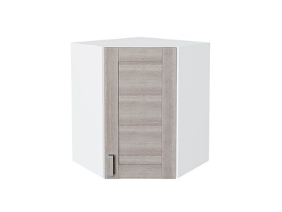 Шкаф верхний угловой Лофт Белый, Cappuccino Veralinga, 720 В*Ш*Г 716*600*600, фасад МДФ  Cappuccino Veralinga, корпус  Белый ms2510VVT_35992