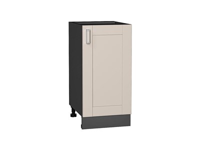 Шкаф нижний с 1-ой дверцей Лофт Graphite, Cream Silk, 400 В*Ш*Г 816*400*480, фасад МДФ  Cream Silk, корпус  Graphite ms2510VVT_71568