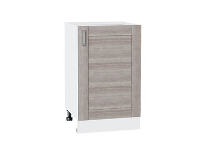 Шкаф нижний с 1-ой дверцей Лофт Белый, Cappuccino Veralinga, 500 В*Ш*Г 816*500*480, фасад МДФ  Cappuccino Veralinga, корпус  Белый ms2510VVT_39809