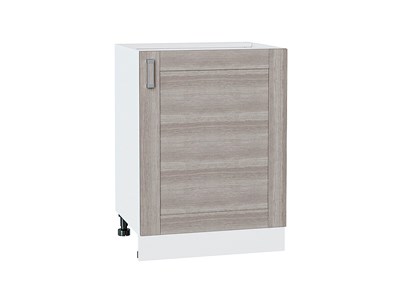 Шкаф нижний с 1-ой дверцей Лофт Белый, Cappuccino Veralinga, 600 В*Ш*Г 816*600*480, фасад МДФ  Cappuccino Veralinga, корпус  Белый ms2510VVT_41243