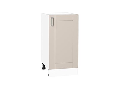 Шкаф нижний с 1-ой дверцей Лофт Белый, Cream Silk, 400 В*Ш*Г 816*400*480, фасад МДФ  Cream Silk, корпус  Белый ms2510VVT_71554