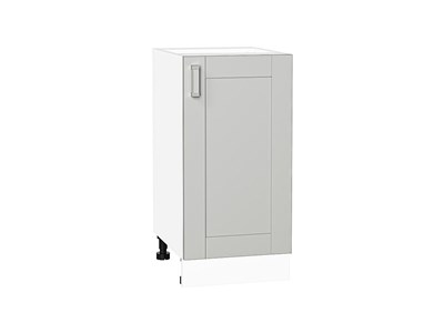 Шкаф нижний с 1-ой дверцей Лофт Белый, Grey Silk, 400 В*Ш*Г 816*400*480, фасад МДФ  Grey Silk, корпус  Белый ms2510VVT_69689