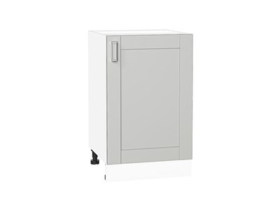 Шкаф нижний с 1-ой дверцей Лофт Белый, Grey Silk, 500 В*Ш*Г 816*500*480, фасад МДФ  Grey Silk, корпус  Белый ms2510VVT_69691