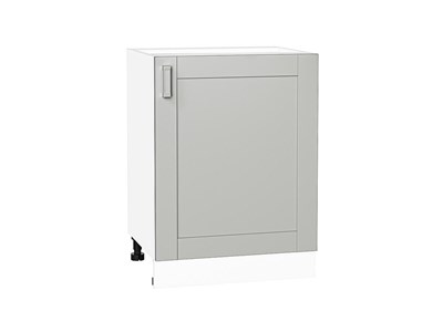Шкаф нижний с 1-ой дверцей Лофт Белый, Grey Silk, 600 В*Ш*Г 816*600*480, фасад МДФ  Grey Silk, корпус  Белый ms2510VVT_69692