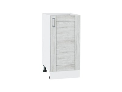 Шкаф нижний с 1-ой дверцей Лофт Белый, Nordic Oak, 400 В*Ш*Г 816*400*480, фасад МДФ  Nordic Oak, корпус  Белый ms2510VVT_36036