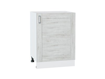 Шкаф нижний с 1-ой дверцей Лофт Белый, Nordic Oak, 600 В*Ш*Г 816*600*480, фасад МДФ  Nordic Oak, корпус  Белый ms2510VVT_41245