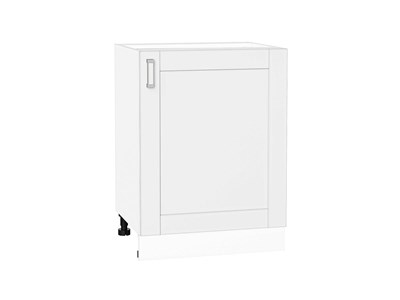 Шкаф нижний с 1-ой дверцей Лофт Белый, White Silk, 600 В*Ш*Г 816*600*480, фасад МДФ  White Silk, корпус  Белый ms2510VVT_60086