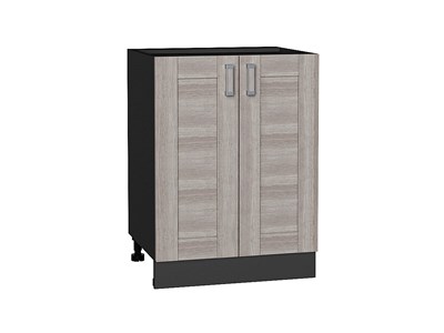Шкаф нижний с 2-мя дверцами Лофт Graphite, Cappuccino Veralinga, 600 В*Ш*Г 816*600*480, фасад МДФ  Cappuccino Veralinga, корпус  Graphite ms2510VVT_36042