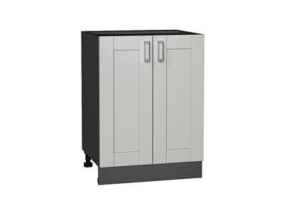 Шкаф нижний с 2-мя дверцами Лофт Graphite, Grey Silk, 600 В*Ш*Г 816*600*480, фасад МДФ  Grey Silk, корпус  Graphite ms2510VVT_69717