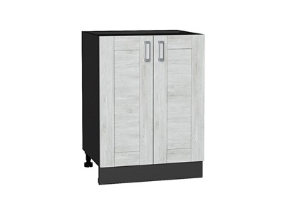Шкаф нижний с 2-мя дверцами Лофт Graphite, Nordic Oak, 600 В*Ш*Г 816*600*480, фасад МДФ  Nordic Oak, корпус  Graphite ms2510VVT_36044
