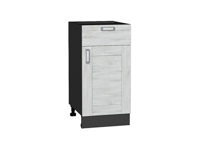 Шкаф нижний с 1-ой дверцей и ящиком Лофт Graphite, Nordic Oak, 400 В*Ш*Г 816*400*478, фасад МДФ  Nordic Oak, корпус  Graphite ms2510VVT_36023