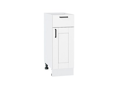 Шкаф нижний с 1-ой дверцей и ящиком Лофт Белый, Super White, 300 В*Ш*Г 816*300*480, фасад МДФ  Super White, корпус  Белый ms2510VVT_55294