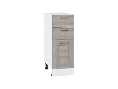 Шкаф нижний с 3-мя ящиками Лофт Белый, Cappuccino Veralinga, 300 В*Ш*Г 816*300*480, фасад МДФ  Cappuccino Veralinga, корпус  Белый ms2510VVT_36069