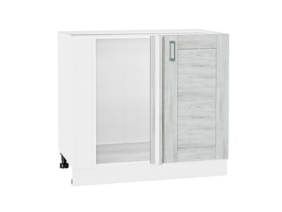 Шкаф нижний угловой Лофт Белый, Nordic Oak В*Ш*Г 816*890*480, фасад МДФ  Nordic Oak, корпус  Белый ms2510VVT_39544