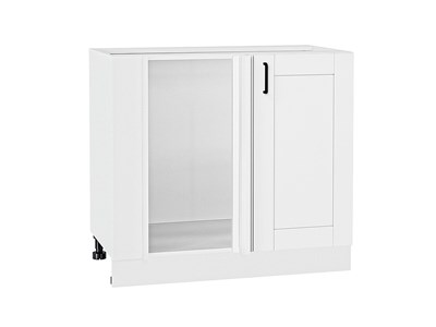 Шкаф нижний угловой Лофт Белый, Super White В*Ш*Г 816*890*480, фасад МДФ  Super White, корпус  Белый ms2510VVT_55565