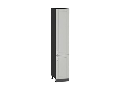 Шкаф пенал с 2-мя дверцами Лофт Graphite, Grey Silk, 2140, 400 В*Ш*Г 2132*400*576, фасад МДФ  Grey Silk, корпус  Graphite ms2510VVT_69754