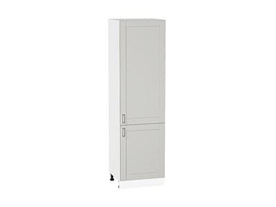 Шкаф пенал с 2-мя дверцами Лофт Белый, Grey Silk, 2140, 600 В*Ш*Г 2132*600*576, фасад МДФ  Grey Silk, корпус  Белый ms2510VVT_69747
